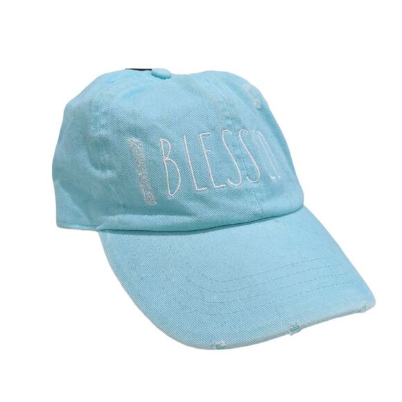 RAE DUNN blessed Cap sky blue rae Dunn Cap NWT C5 - Picture 1 of 5